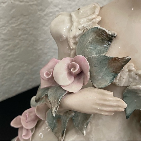 Vintage 40s/50s CORDEY #5054 Victorian Lady With Roses 9” Porcelain Figurine - Picture 14 of 16